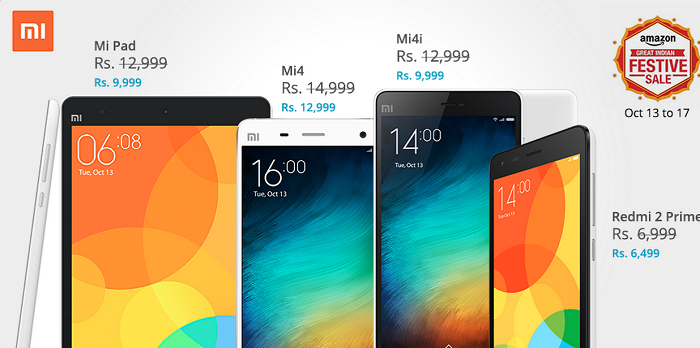 Amazon Mi mobiles offers