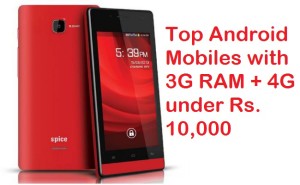 top mobiles with 3GB RAM under rs.10000