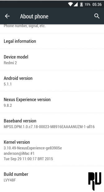 Redmi 2 prime android 5.1.1 lollipop 1