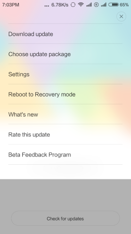 Updater App Choose Update package