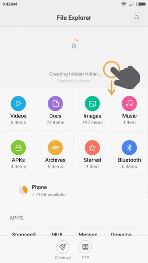 hide folders miui 2