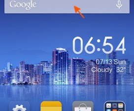 MIUI 7 Google Search bar on home screen