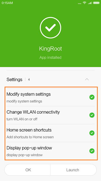 Kingroot permission 11