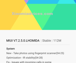 Redmi Note 3 MIUI 7.2.5.0 update