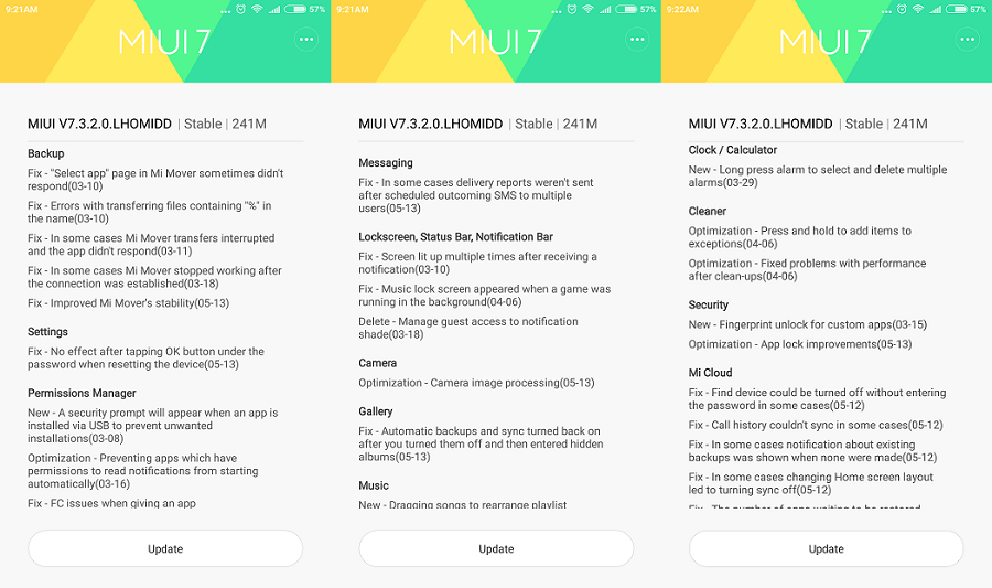 MIUI 7.3.2.0.LHOMIDD for Redmi Note 3 1