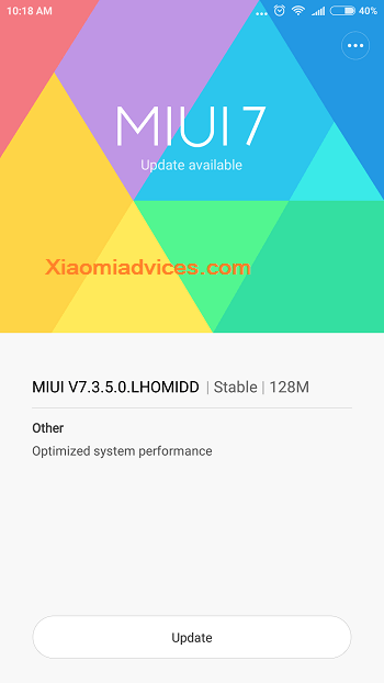 Redmi Note 3 MIUI 7.3.5.0
