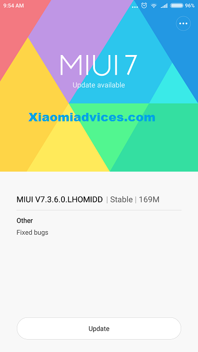 Redmi Note 3 MIUI 7.3.6.0 update