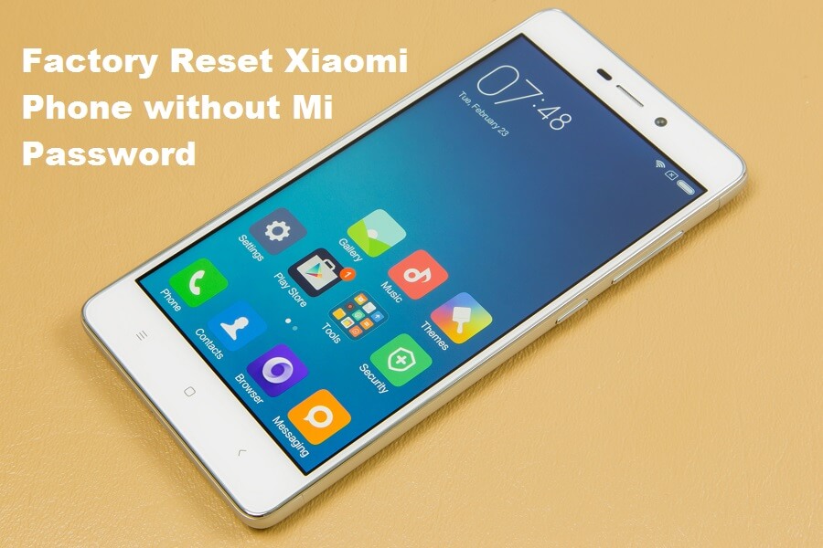 factory reset xiaomi phone without Mi password