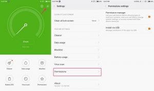Xiaomi MIUI 7 app permission