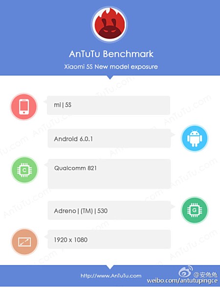 Xiaomi Mi5S antutu score