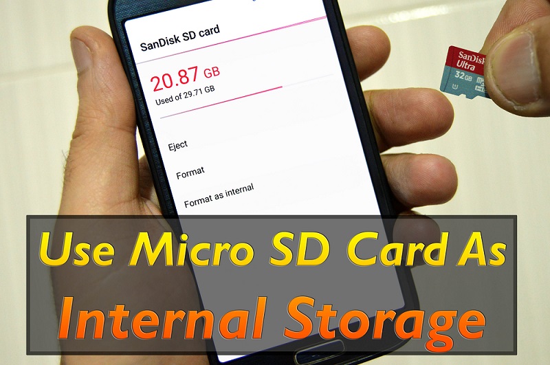 Format SD card to use as internal storage Android