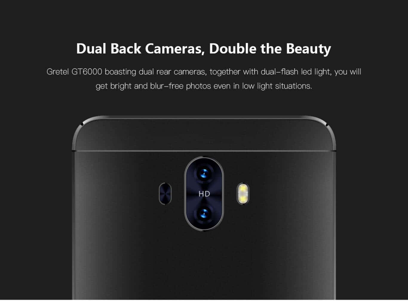 Deal: Gretel GT6000 with Dual Camera and 6000mAh battery under $100