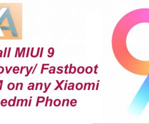 Install MIUI 9 ROM Recovery fastboot1