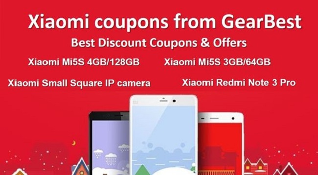 Xiaomi coupons from GearBest
