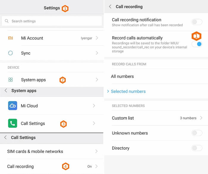 how to enable call recording in redmi note 10s