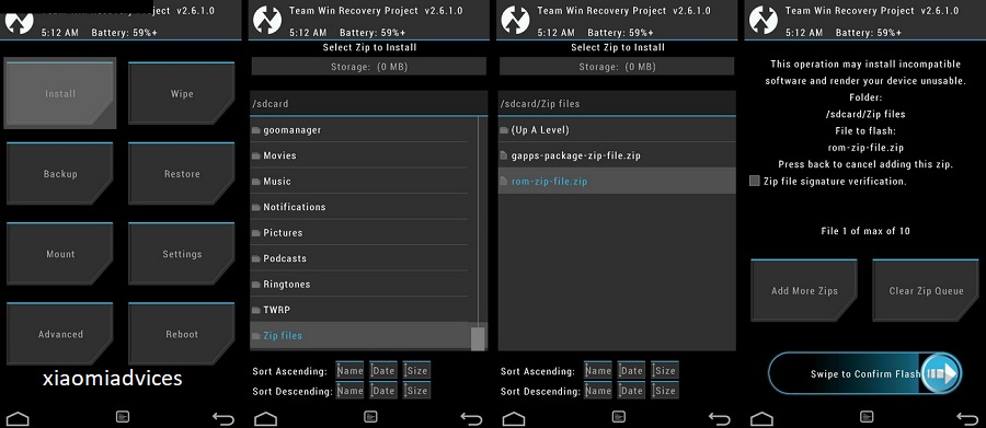 Flash Custom ROM using TWRP Recovery 1