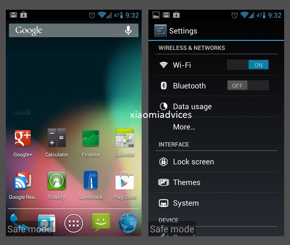 Safe Mode Xiaomi