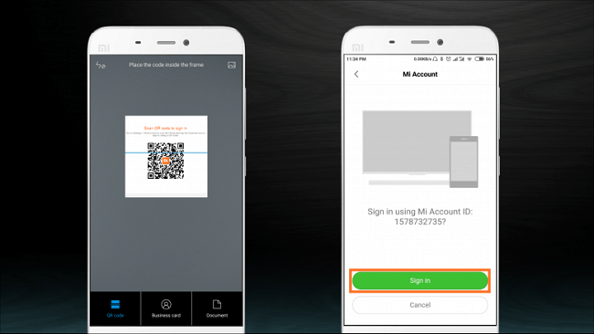 Sign in to Mi Account without passowrd 5