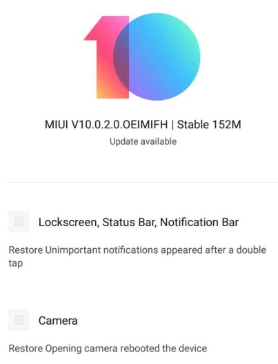  The update brings the firmware version  Download MIUI 10.0.2.0 for Redmi Note 5 and Redmi Note 5 Pro