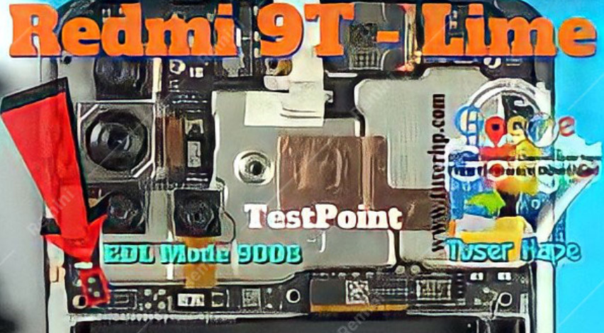 REDMI 9T, REDMI 9T NFC, REDMI 9 POWER Test Point EDL Point (lime)