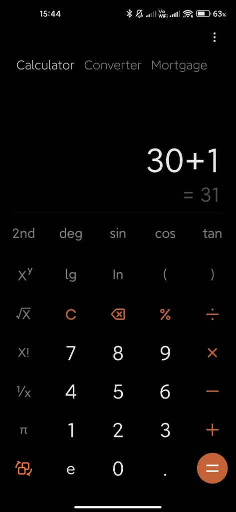 MIUI 13 Calculator App