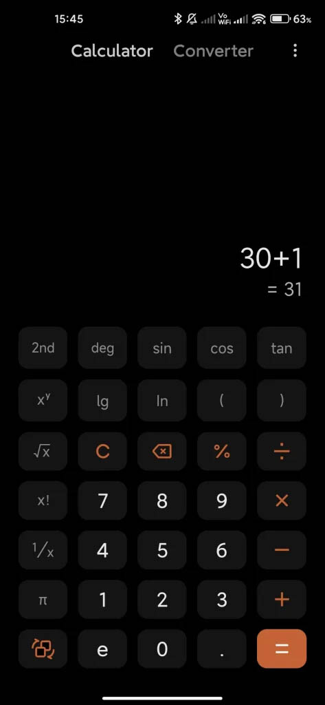 MIUI 14 Calculator App
