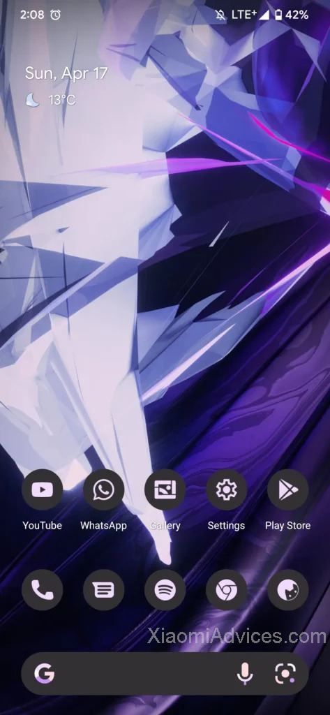 Paranoid Android Home Screen