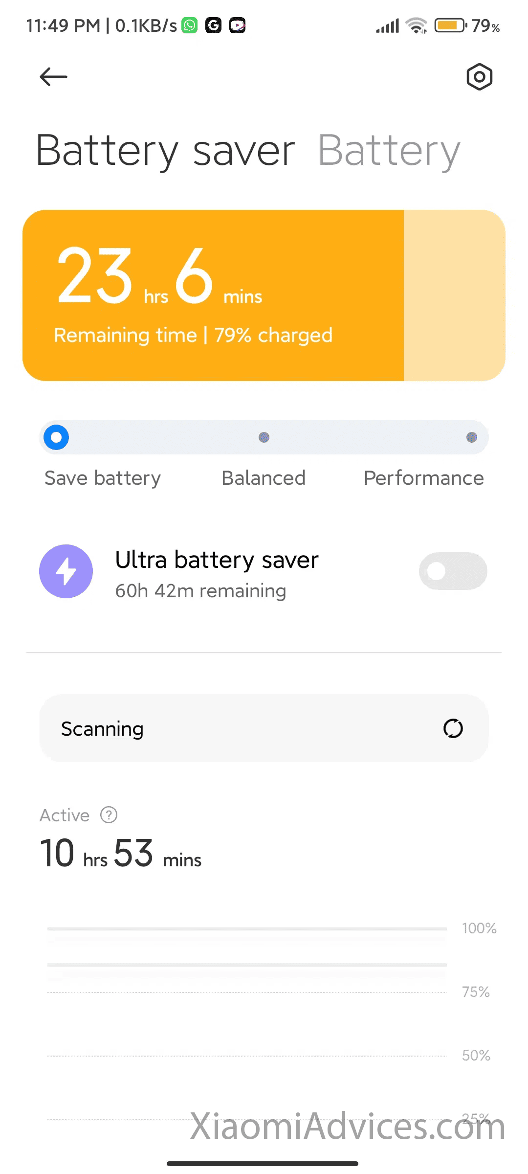 MIUI Security App Battery Saver