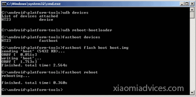 Flash Boot img file in Redmi