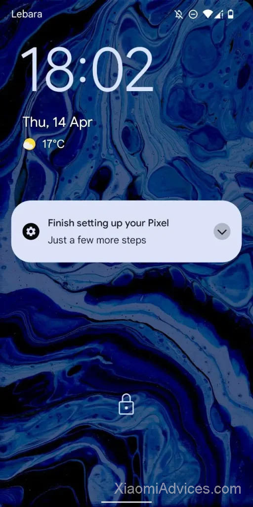 Pixel Experience Lock Screen