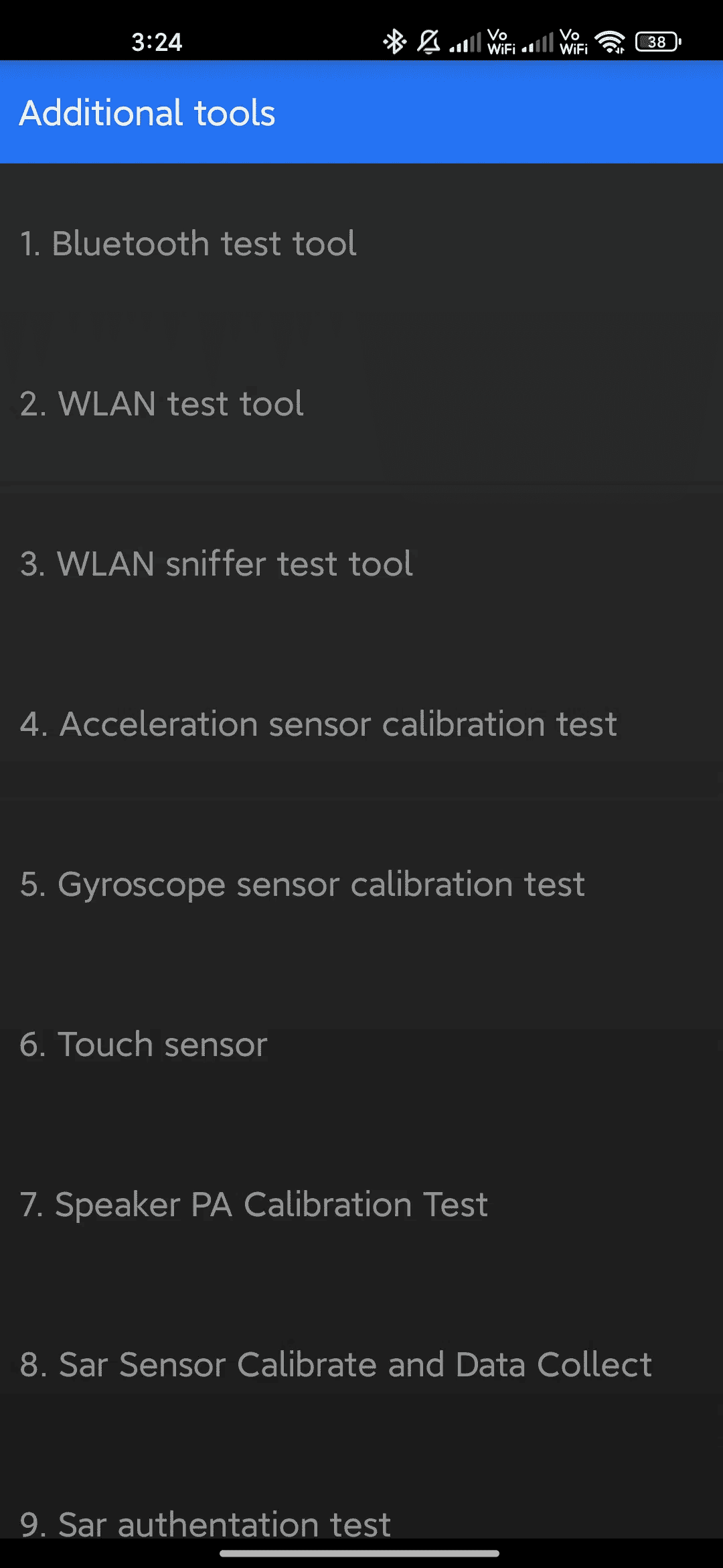 Xiaomi Factory Test Menu (CIT) 03